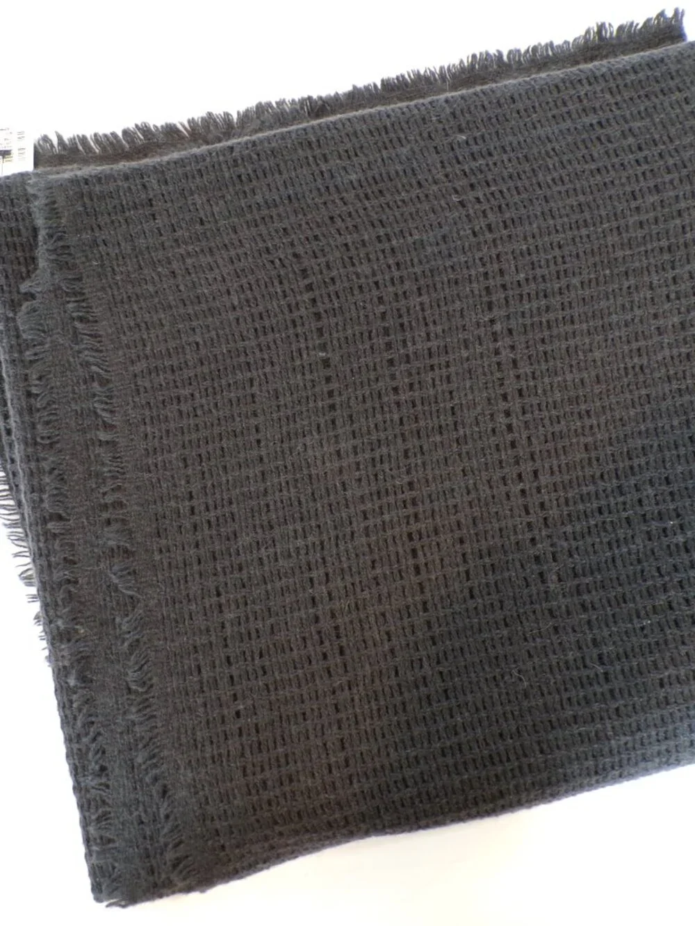 Bajra Merino Handmade in Nepal 100% Wool Scarf Shawl Wrap Charcoal NWT 56